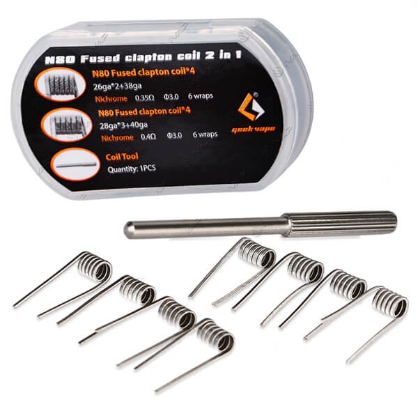 8 x Coils N80 Fused Clapton - Geek vape